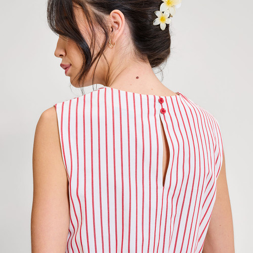 Ellesse Γυναικεία αμάνικη μπλούζα Resort Stripe Sarzana Top